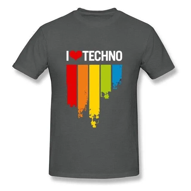 I LOVE TECHNO Music T-Shirts DJ