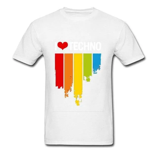 I LOVE TECHNO Music T-Shirts DJ