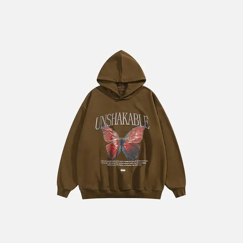 Inseparable Butterfly Graphic Hoodie in Y2K Streetwear Style