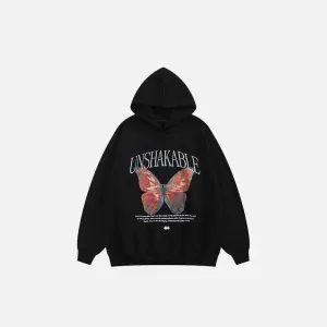 Inseparable Butterfly Graphic Hoodie in Y2K Streetwear Style
