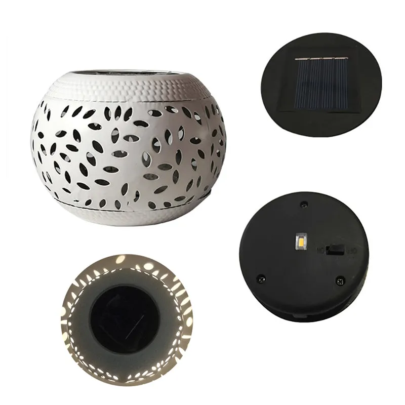 Iron Art Hollow Out Solar Light Garden Patio Decoration