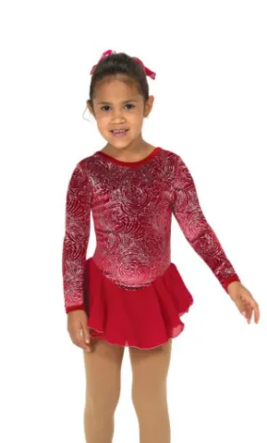 J661/22 All A-swirl Dress Garnet Red