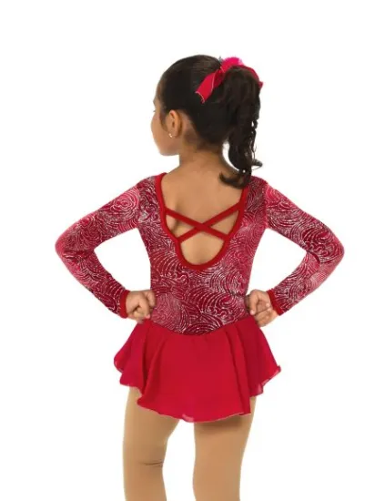 J661/22 All A-swirl Dress Garnet Red
