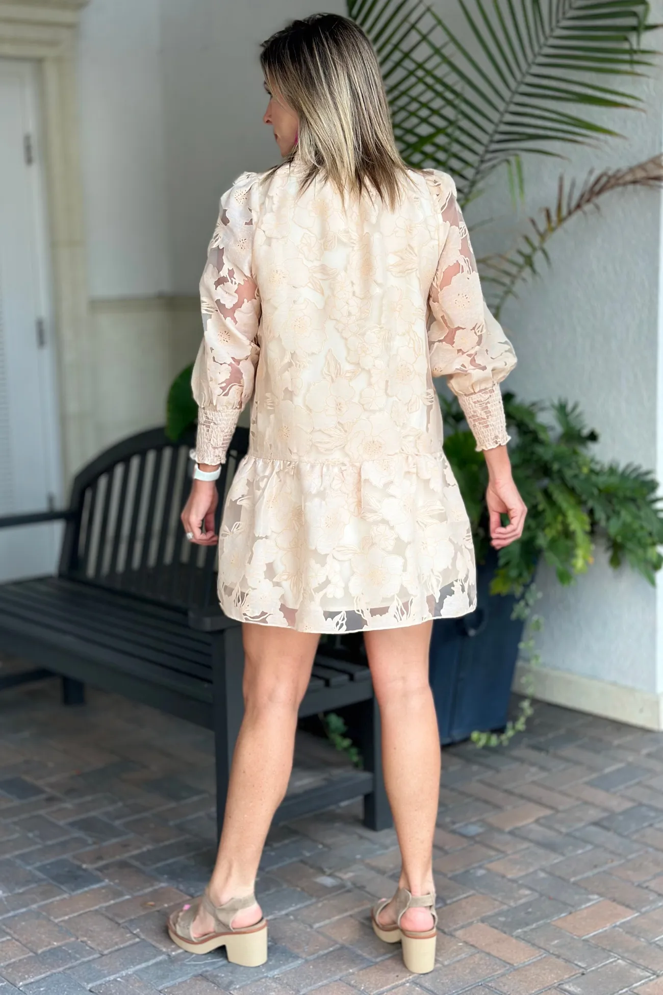 Jade Melody Tam Roses Organza Flounce Dress