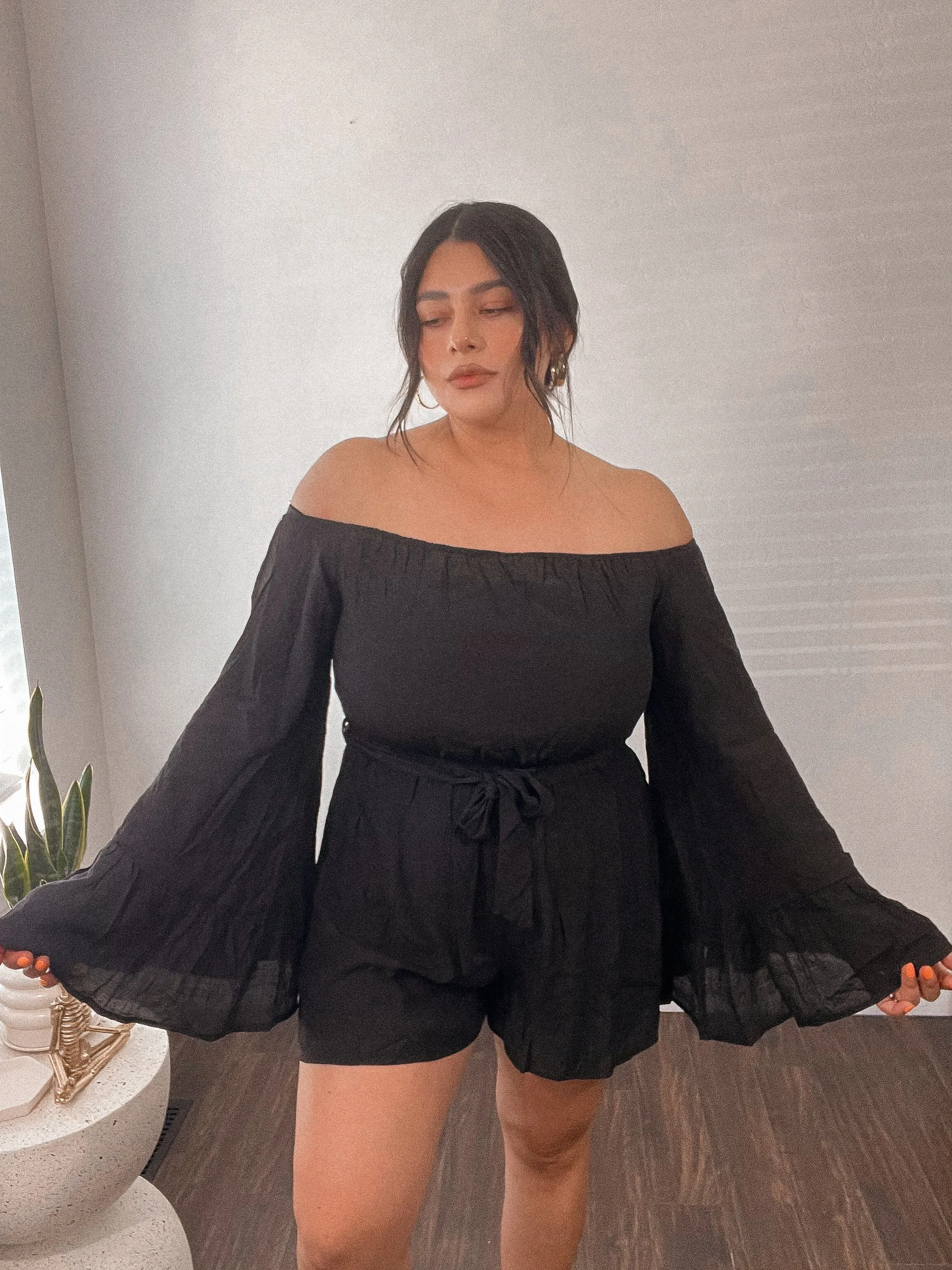 Jane bell sleeve romper