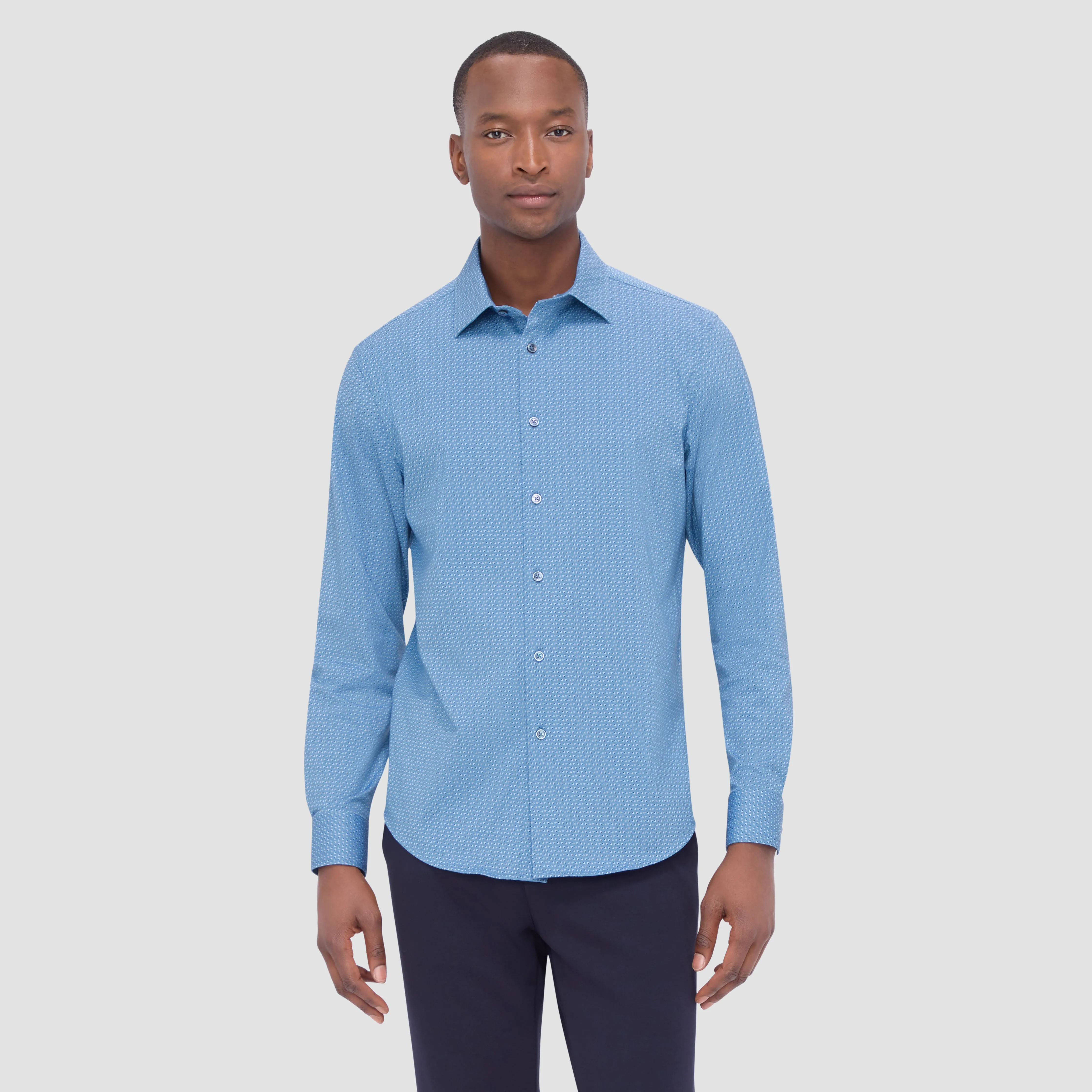 Jimmy Double Sided Micro Geometric/Solid OoohCotton Shirt