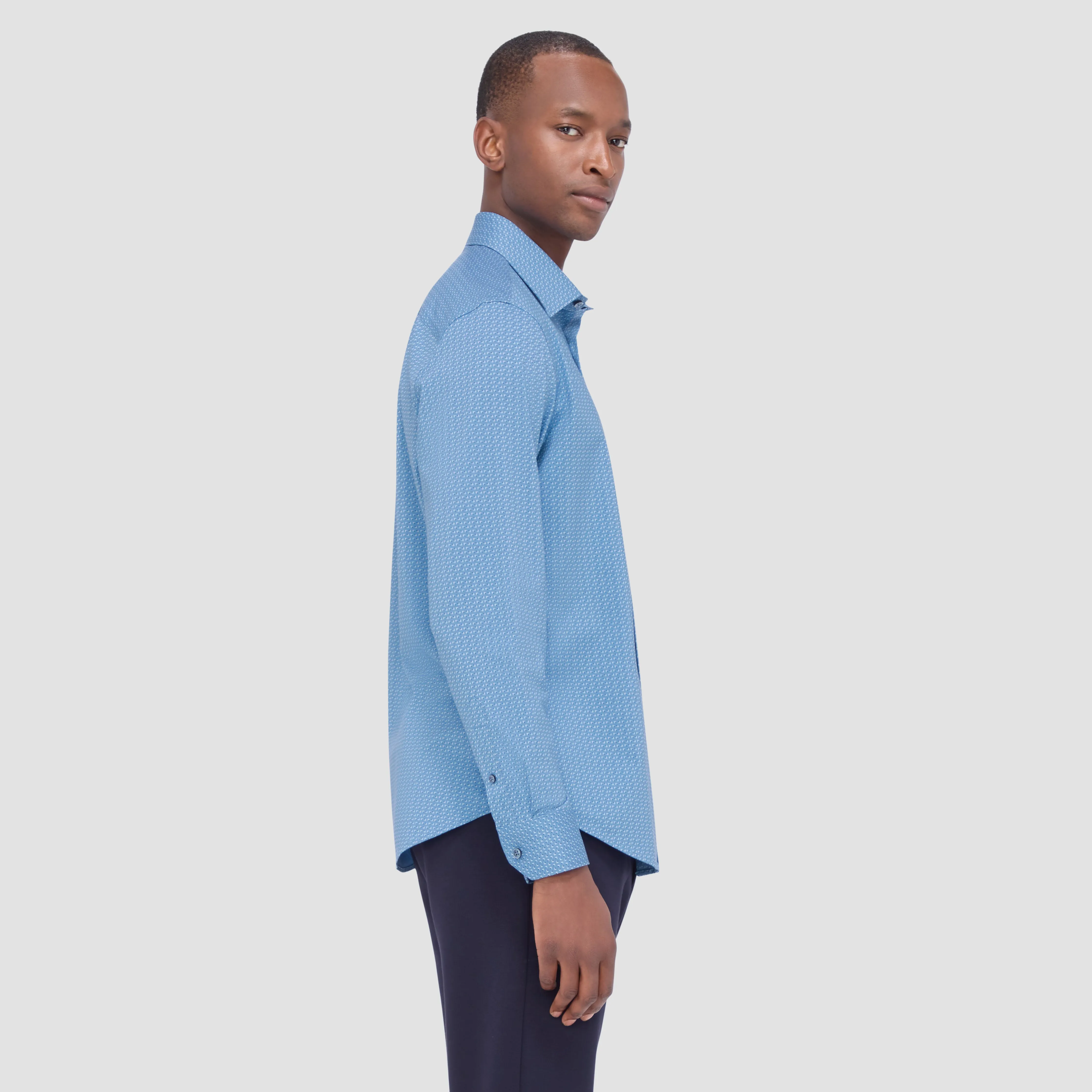 Jimmy Double Sided Micro Geometric/Solid OoohCotton Shirt