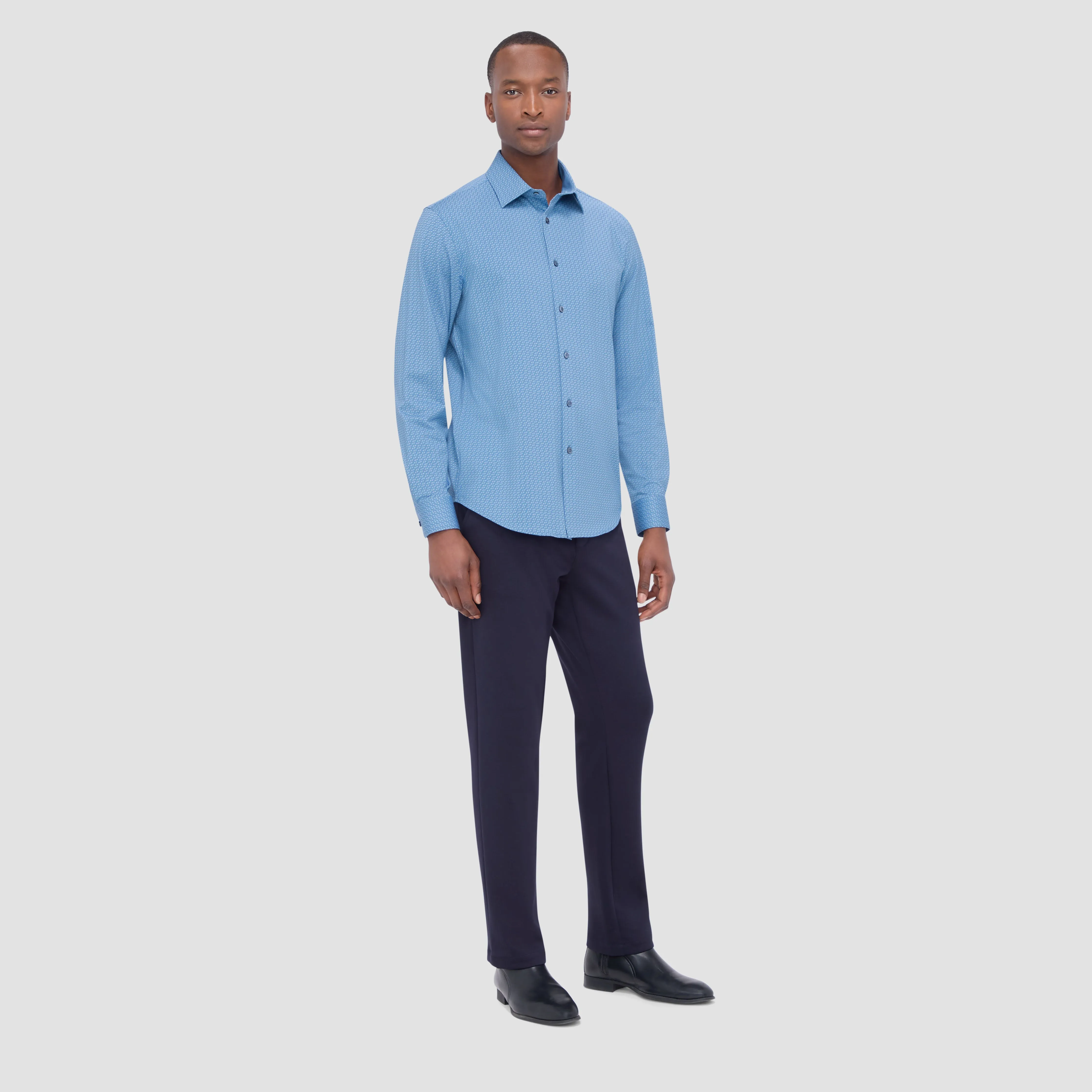 Jimmy Double Sided Micro Geometric/Solid OoohCotton Shirt