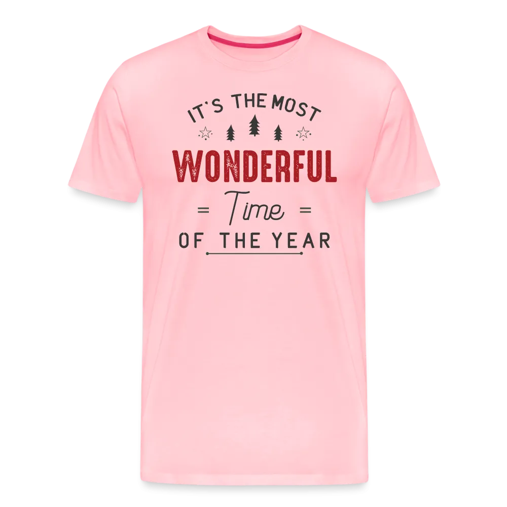 Jolly Jamboree: Men's Premium 'Most Wonderful Time of the Year' Festive Tee