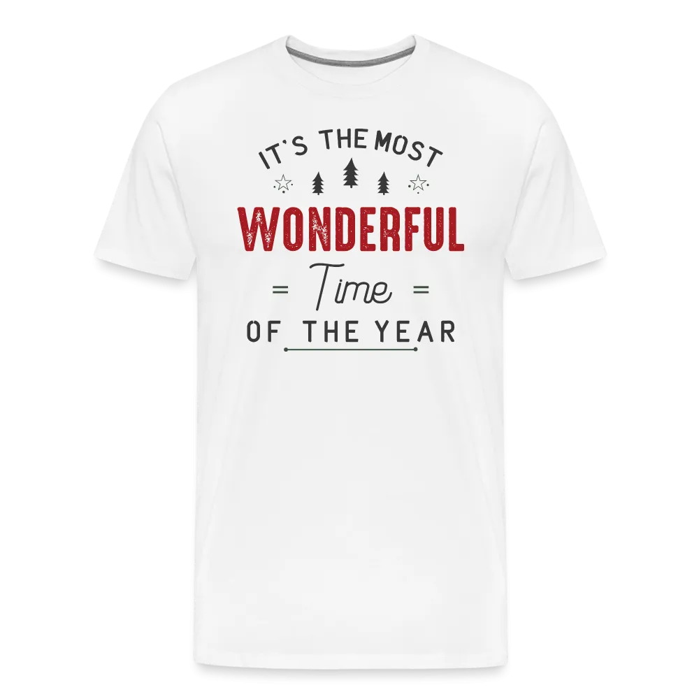 Jolly Jamboree: Men's Premium 'Most Wonderful Time of the Year' Festive Tee