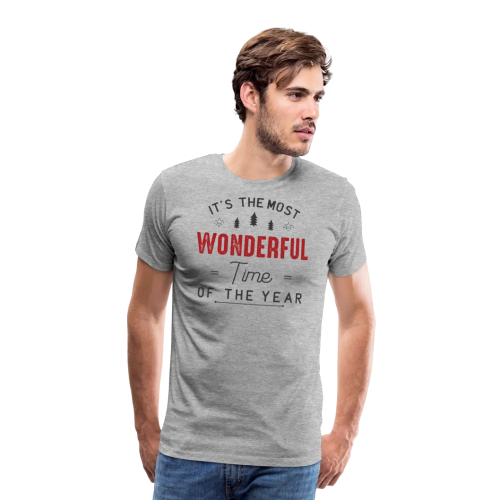 Jolly Jamboree: Men's Premium 'Most Wonderful Time of the Year' Festive Tee