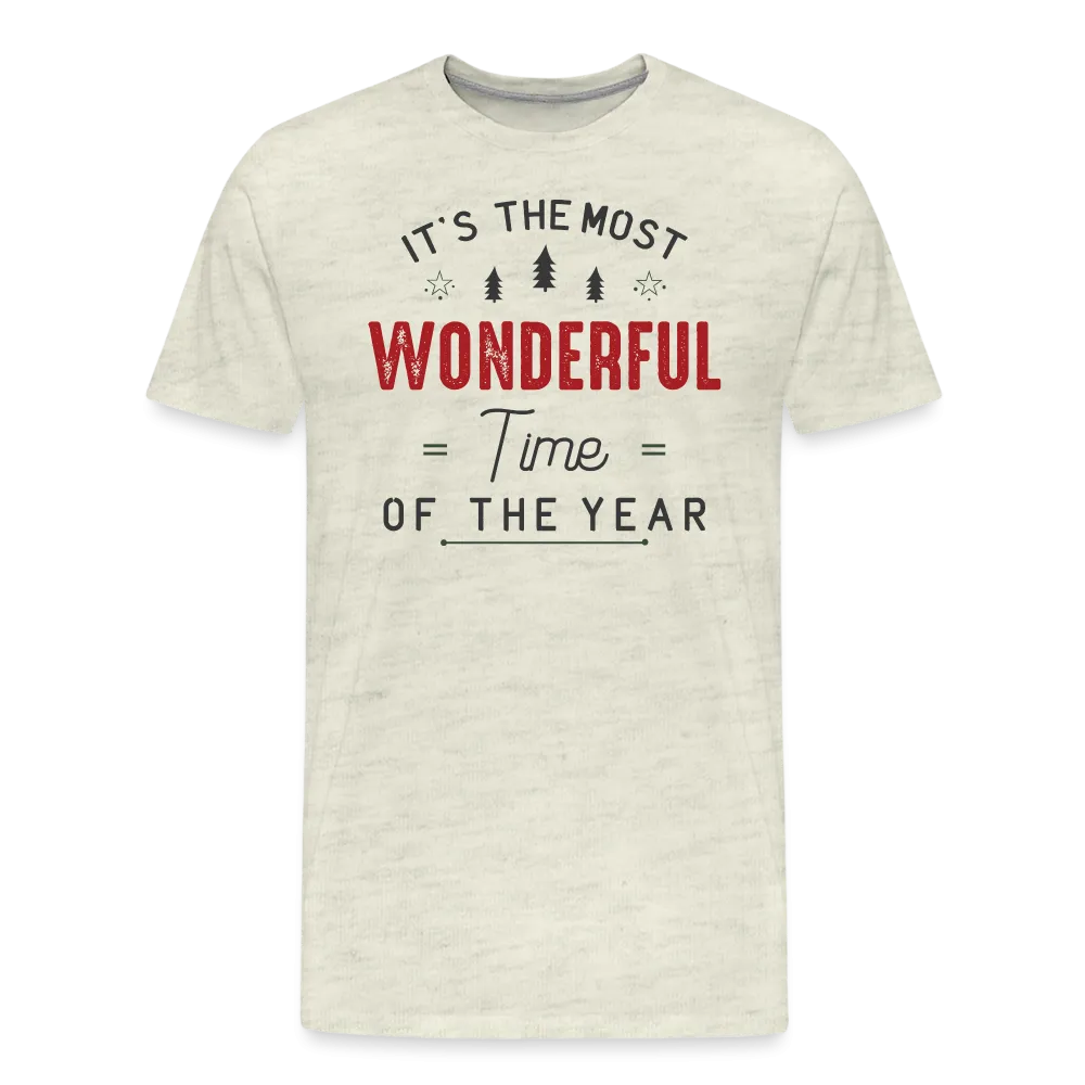 Jolly Jamboree: Men's Premium 'Most Wonderful Time of the Year' Festive Tee