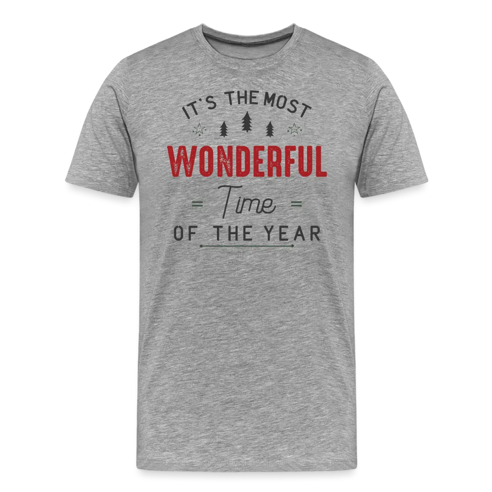 Jolly Jamboree: Men's Premium 'Most Wonderful Time of the Year' Festive Tee