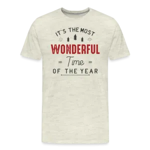 Jolly Jamboree: Men's Premium 'Most Wonderful Time of the Year' Festive Tee