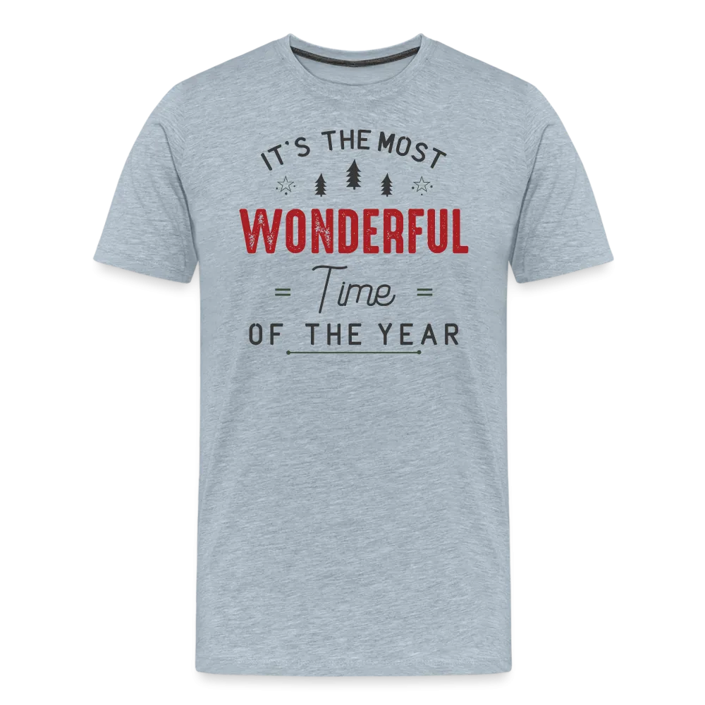 Jolly Jamboree: Men's Premium 'Most Wonderful Time of the Year' Festive Tee