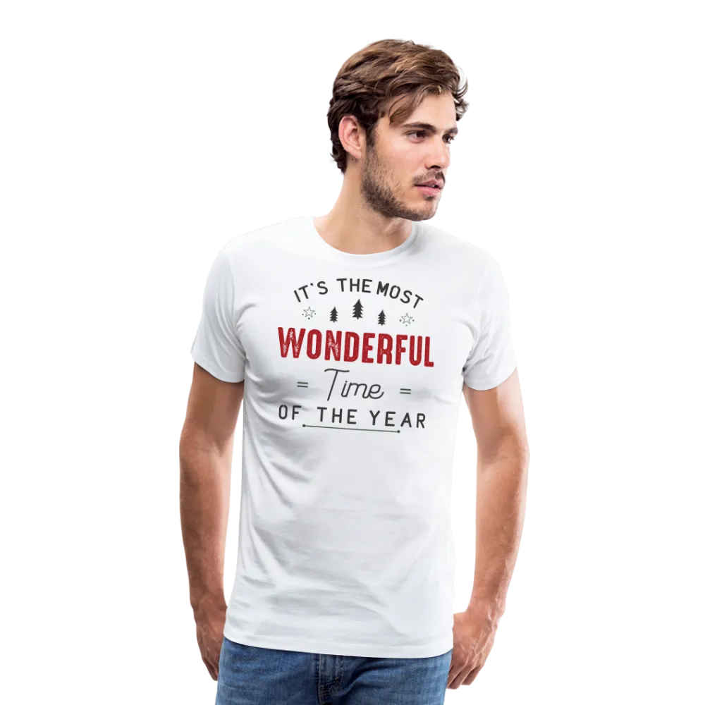 Jolly Jamboree: Men's Premium 'Most Wonderful Time of the Year' Festive Tee