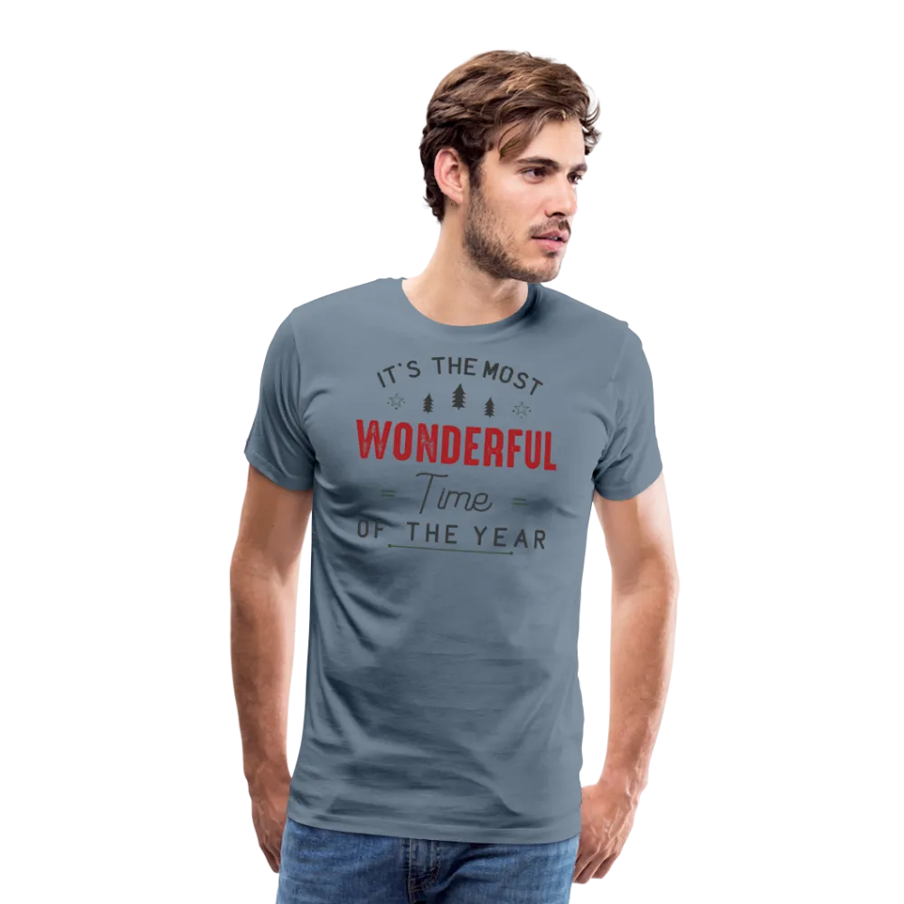 Jolly Jamboree: Men's Premium 'Most Wonderful Time of the Year' Festive Tee