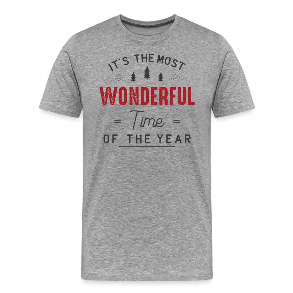 Jolly Jamboree: Men's Premium 'Most Wonderful Time of the Year' Festive Tee