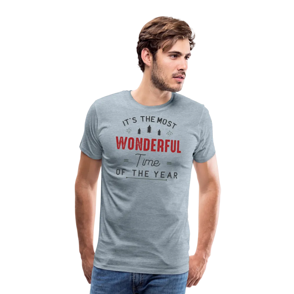 Jolly Jamboree: Men's Premium 'Most Wonderful Time of the Year' Festive Tee