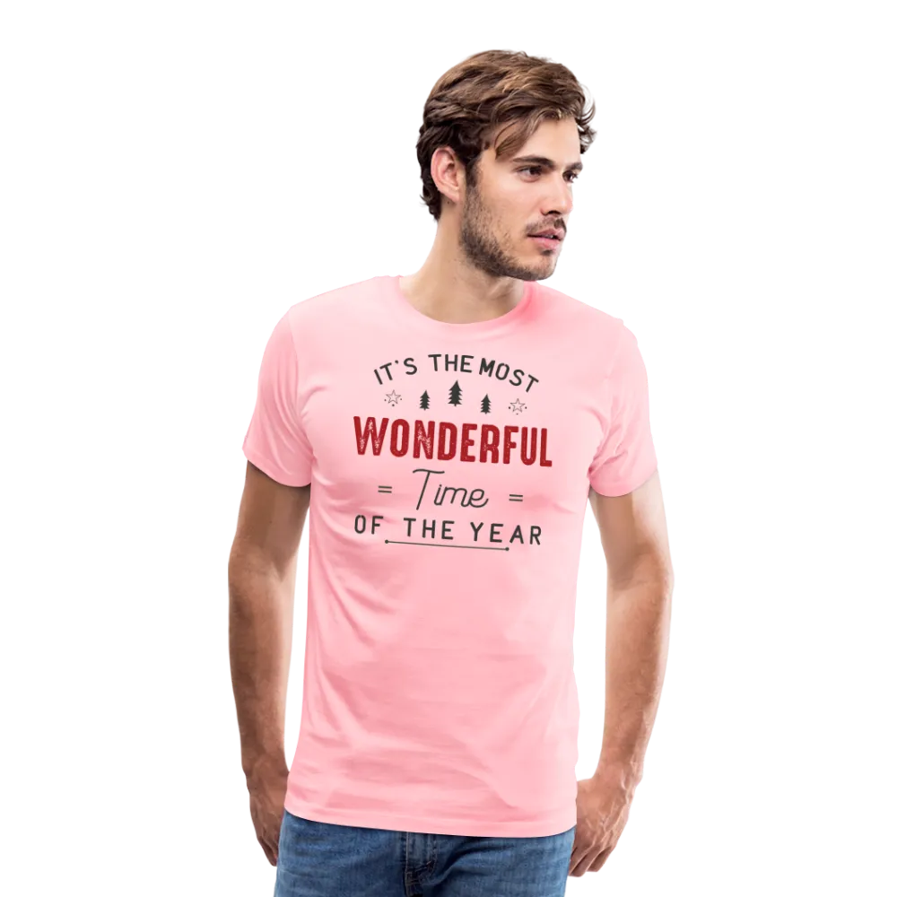 Jolly Jamboree: Men's Premium 'Most Wonderful Time of the Year' Festive Tee
