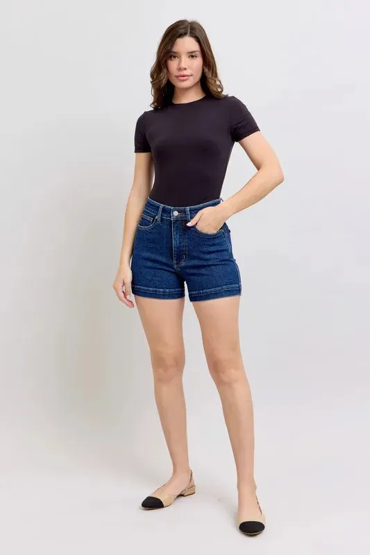 Judy Blue Full Size High Waist Tummy Control Denim Shorts Plus Size