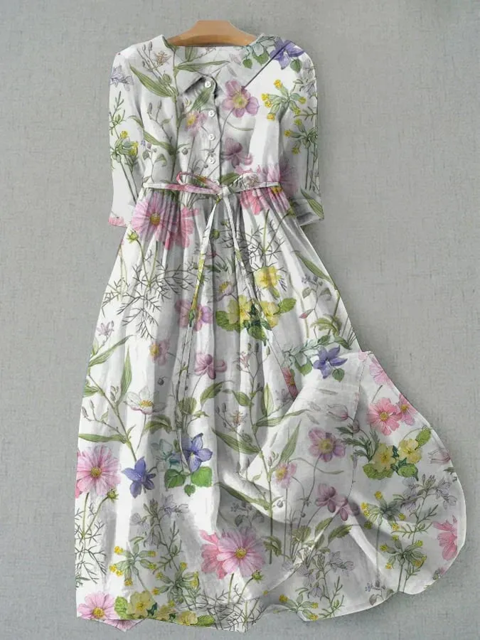 Julia -Vintage botanical floral print for ladies