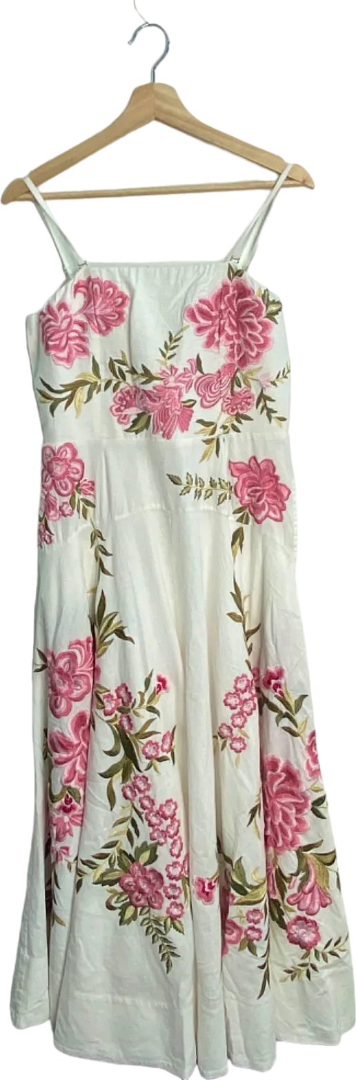 karen millen x lydia millen floral embroidered maxi dress UK 12