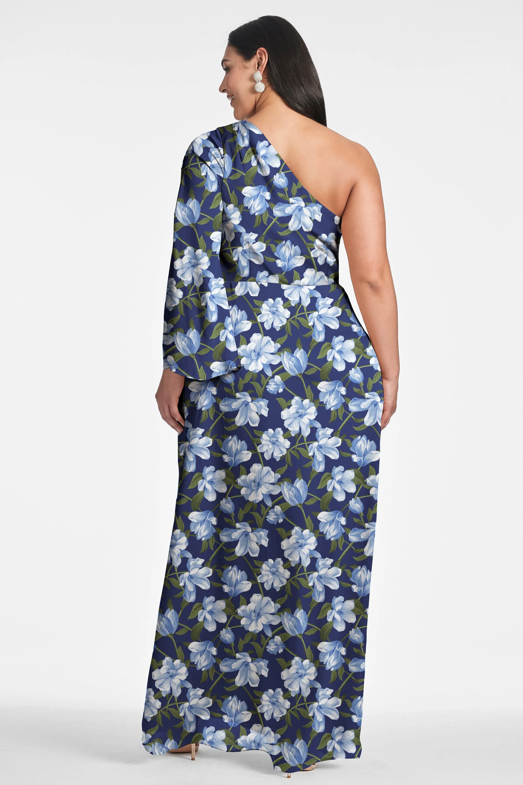 Keely Gown - Ocean Blue Magnolia - Final Sale