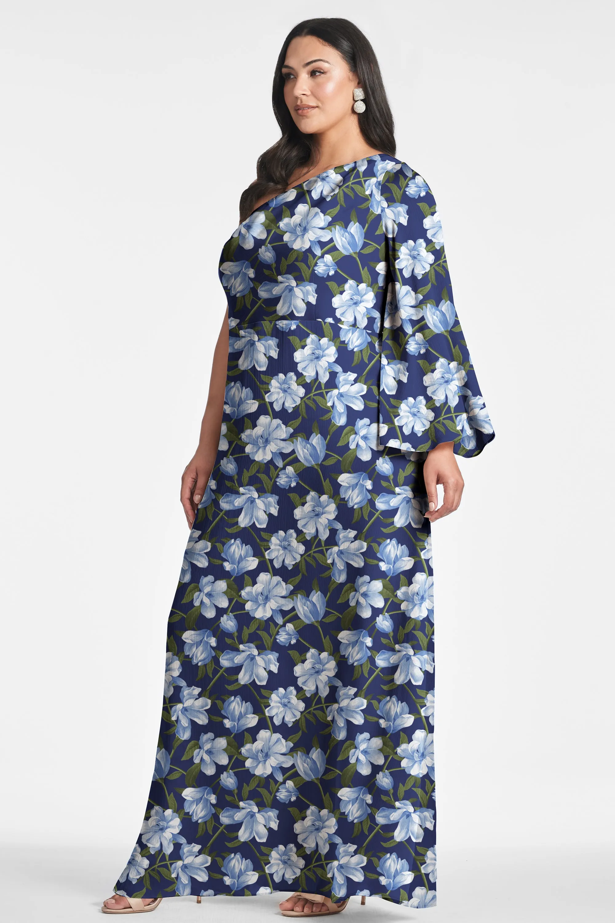 Keely Gown - Ocean Blue Magnolia - Final Sale