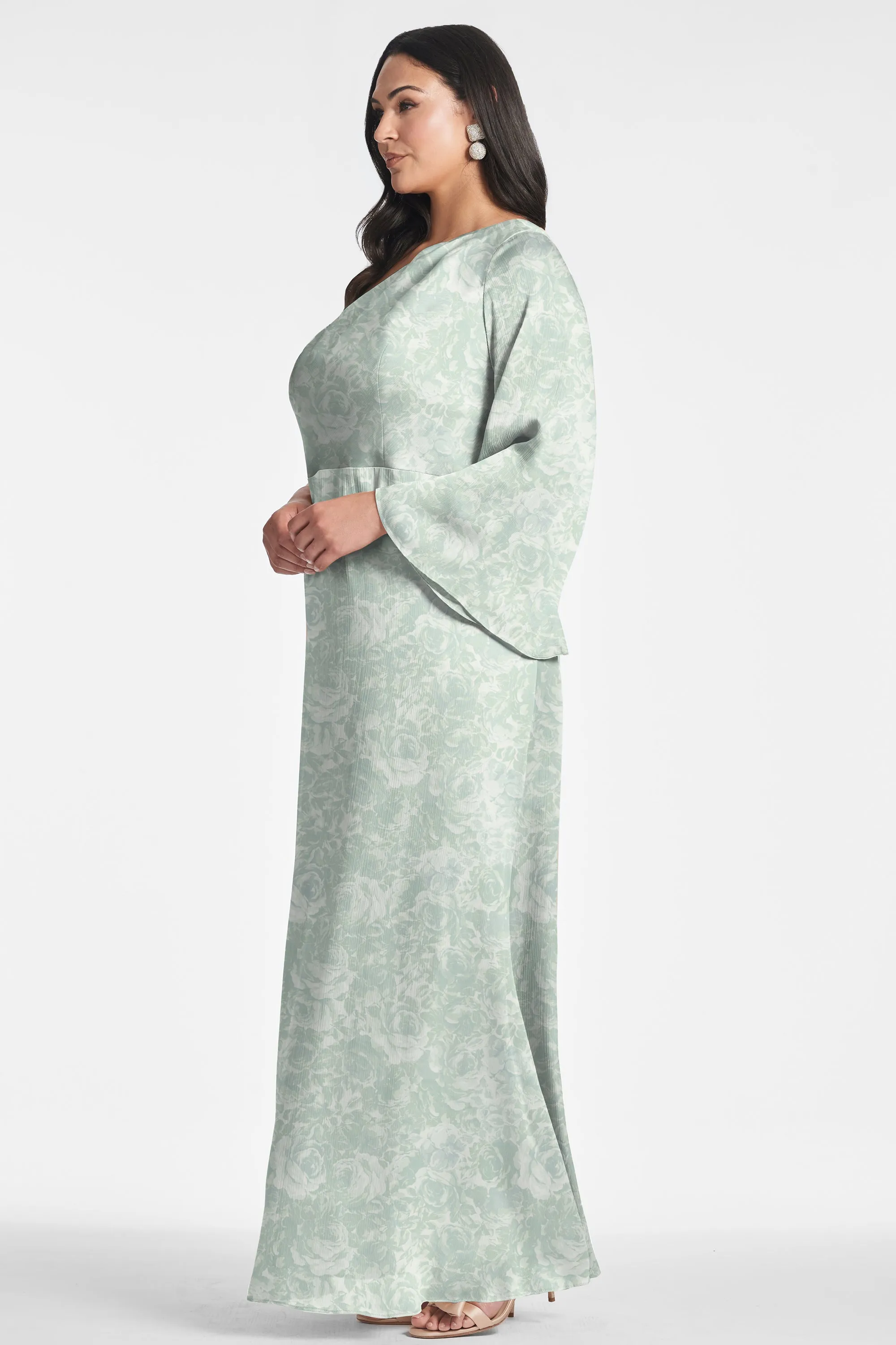 Keely Gown - Sage Painted Floral - Final Sale