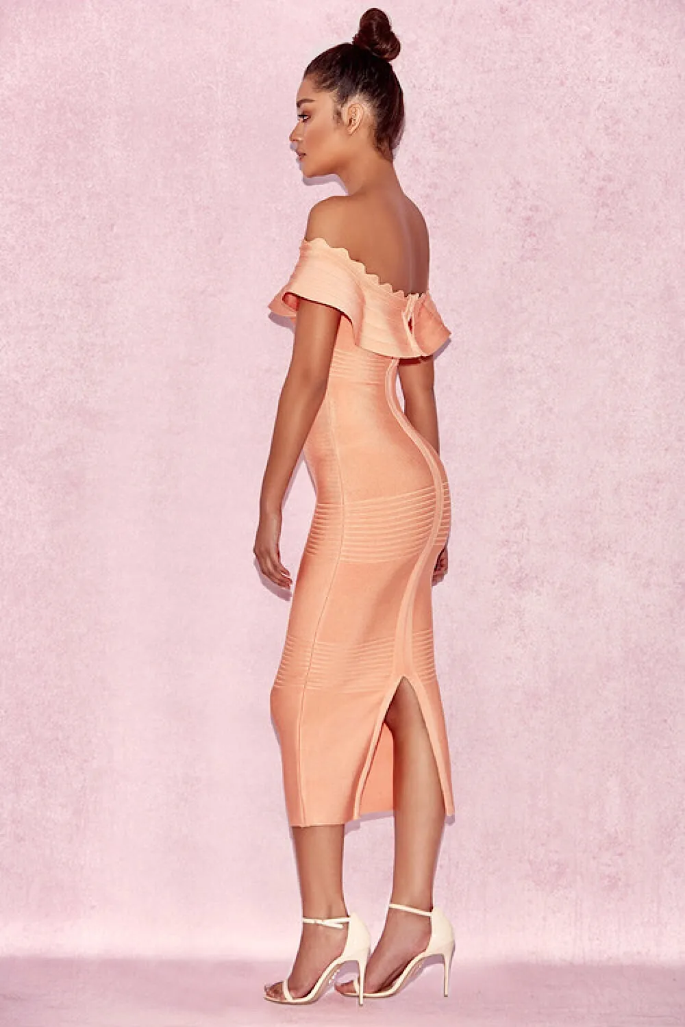 Kiki Light Orange Bandage Dress