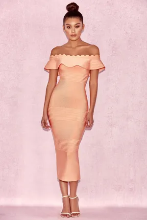 Kiki Light Orange Bandage Dress