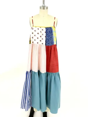 La Réunion Patchwork Maxi Dress