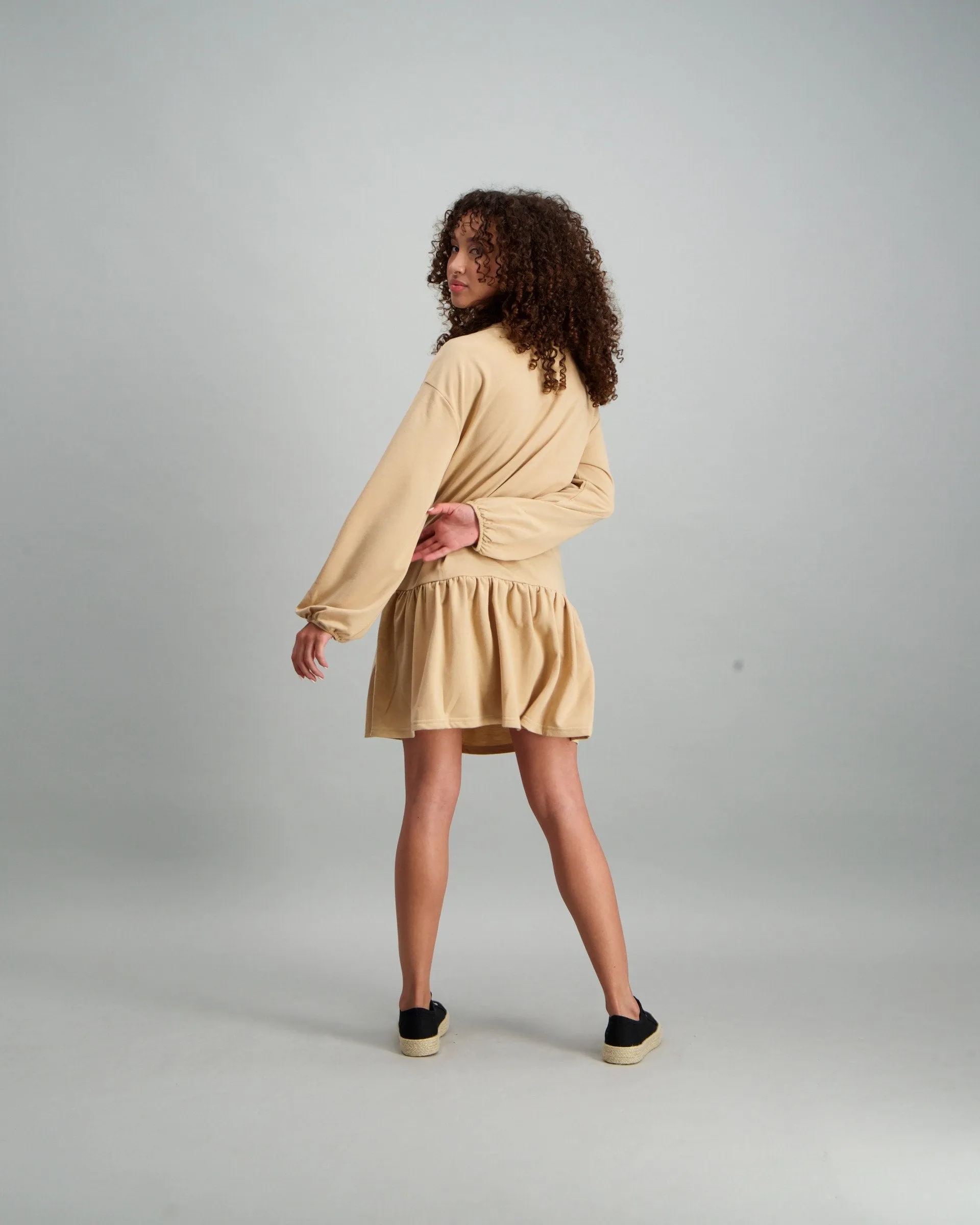 Ladies Fleece Dress - Beige