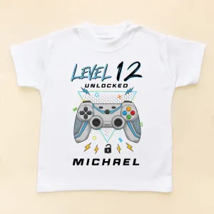 Level 12 Unlocked Gamer Birthday Personalised T Shirt