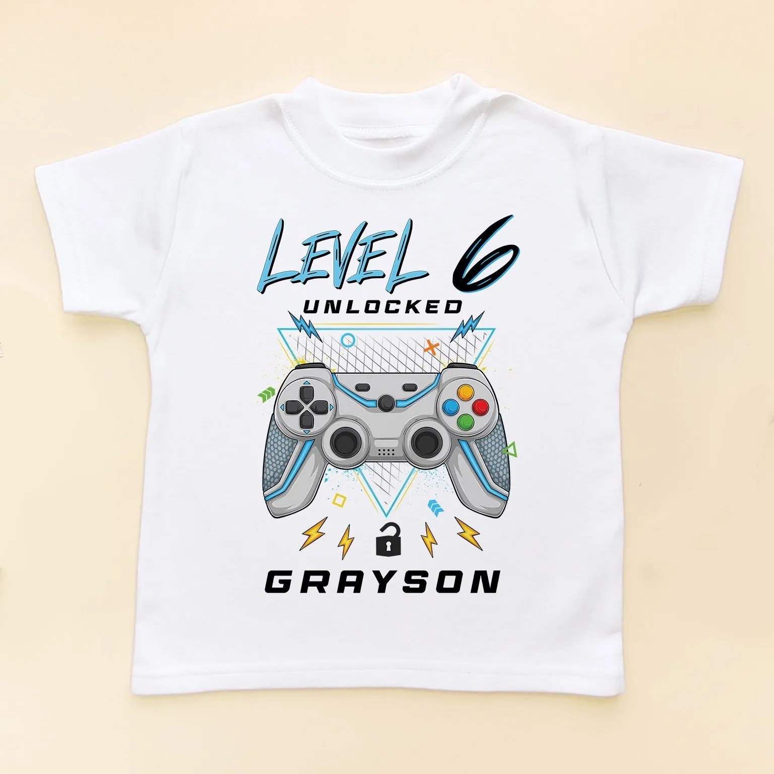 Level 6 Unlocked Gamer Birthday Personalised T Shirt