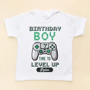 Level 7 Birthday Boy Gamer Personalised T Shirt