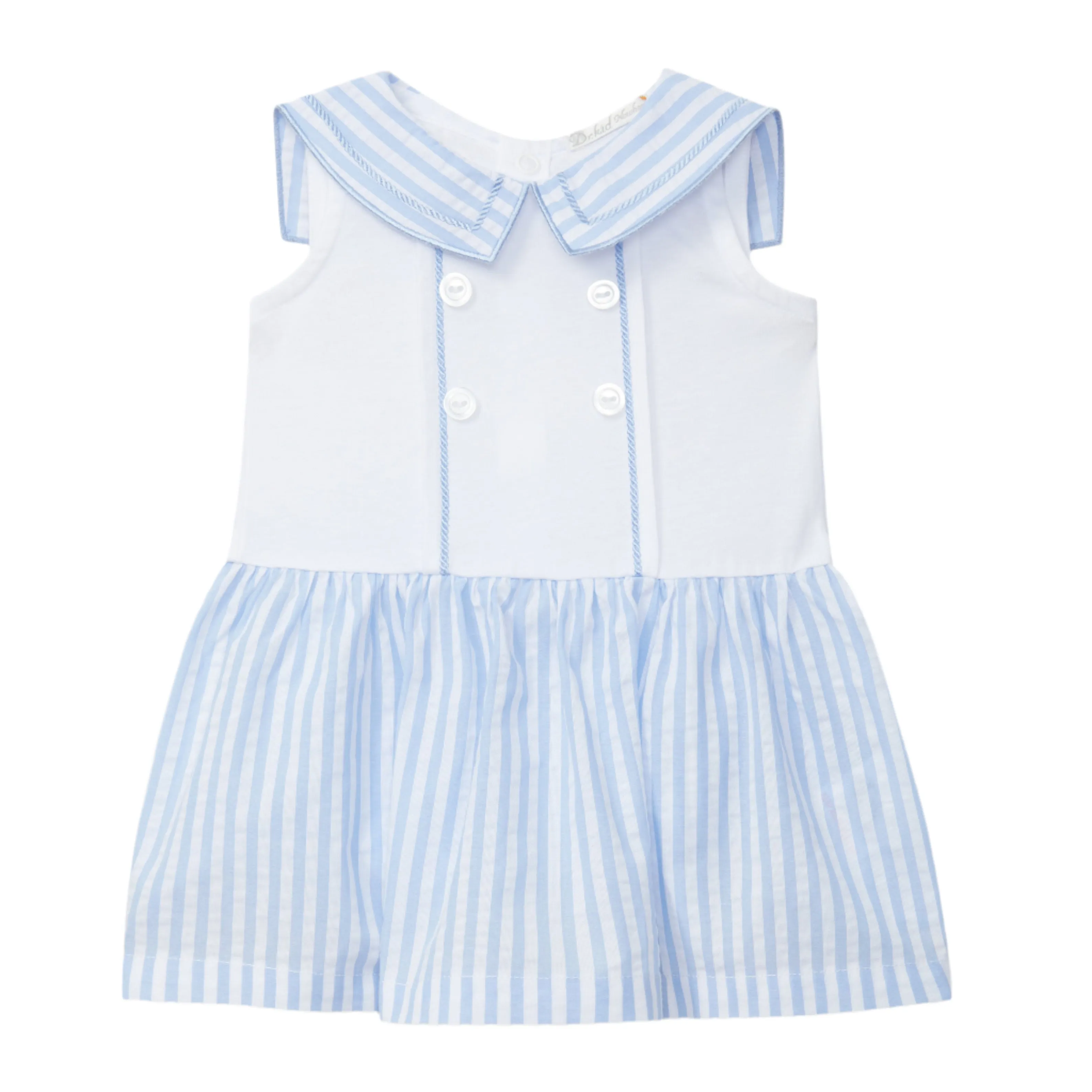 Light blue Seersucker Sailor Dress