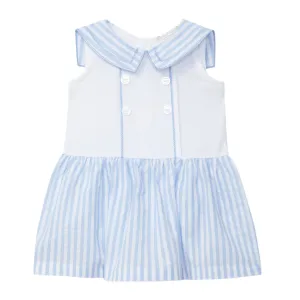 Light blue Seersucker Sailor Dress