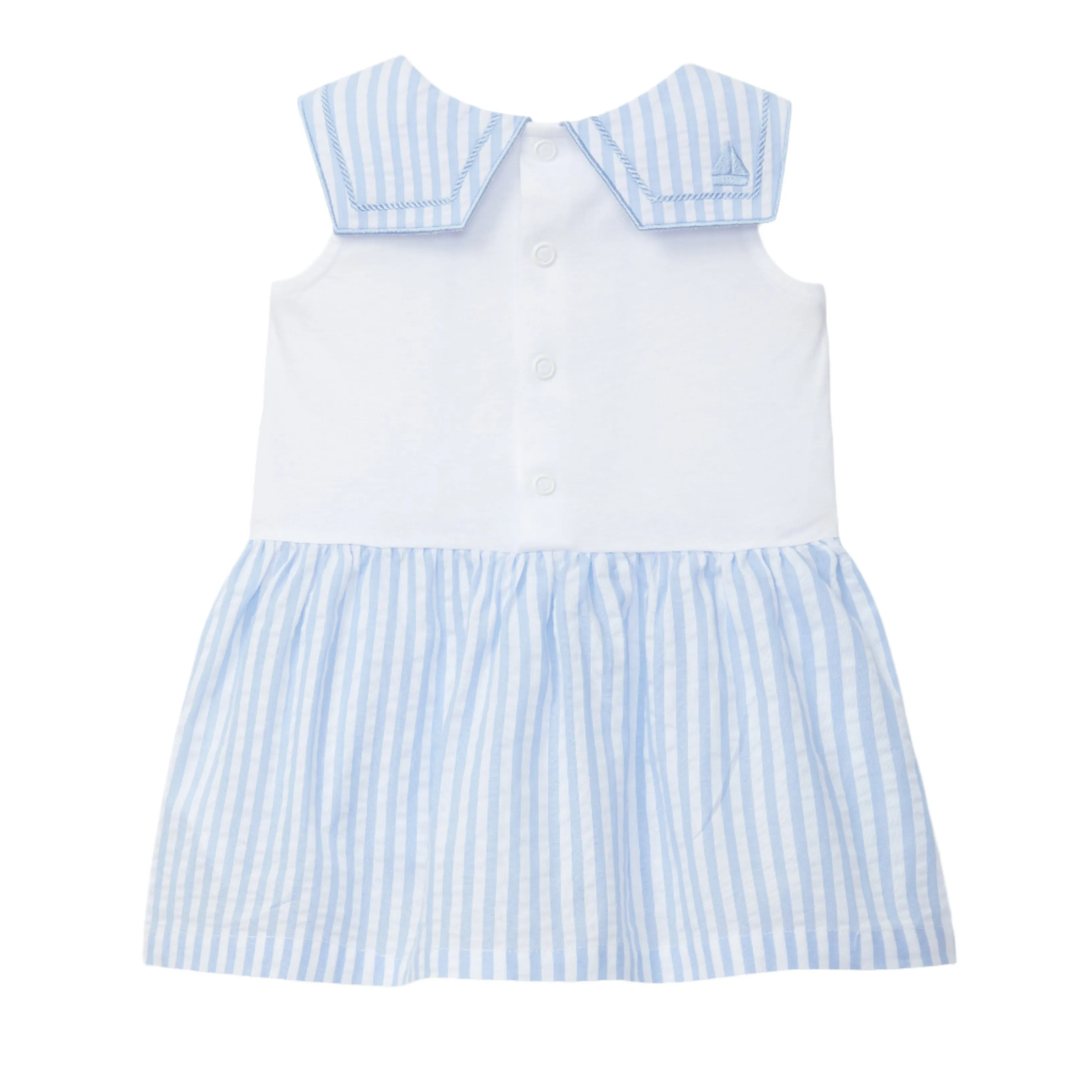 Light blue Seersucker Sailor Dress