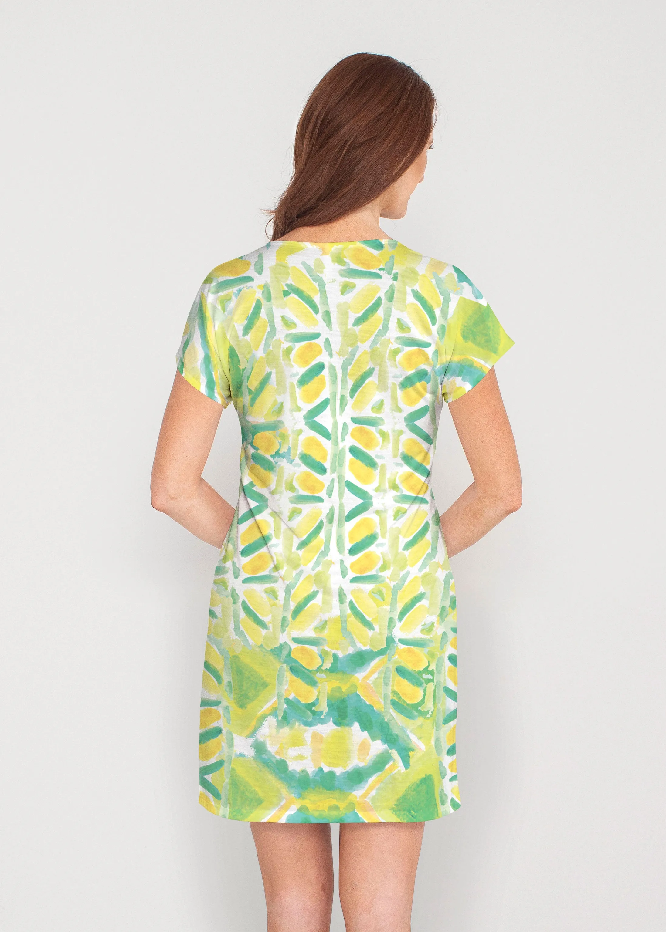 Limeade (17272) ~ French Terry Short Sleeve Crew Dress