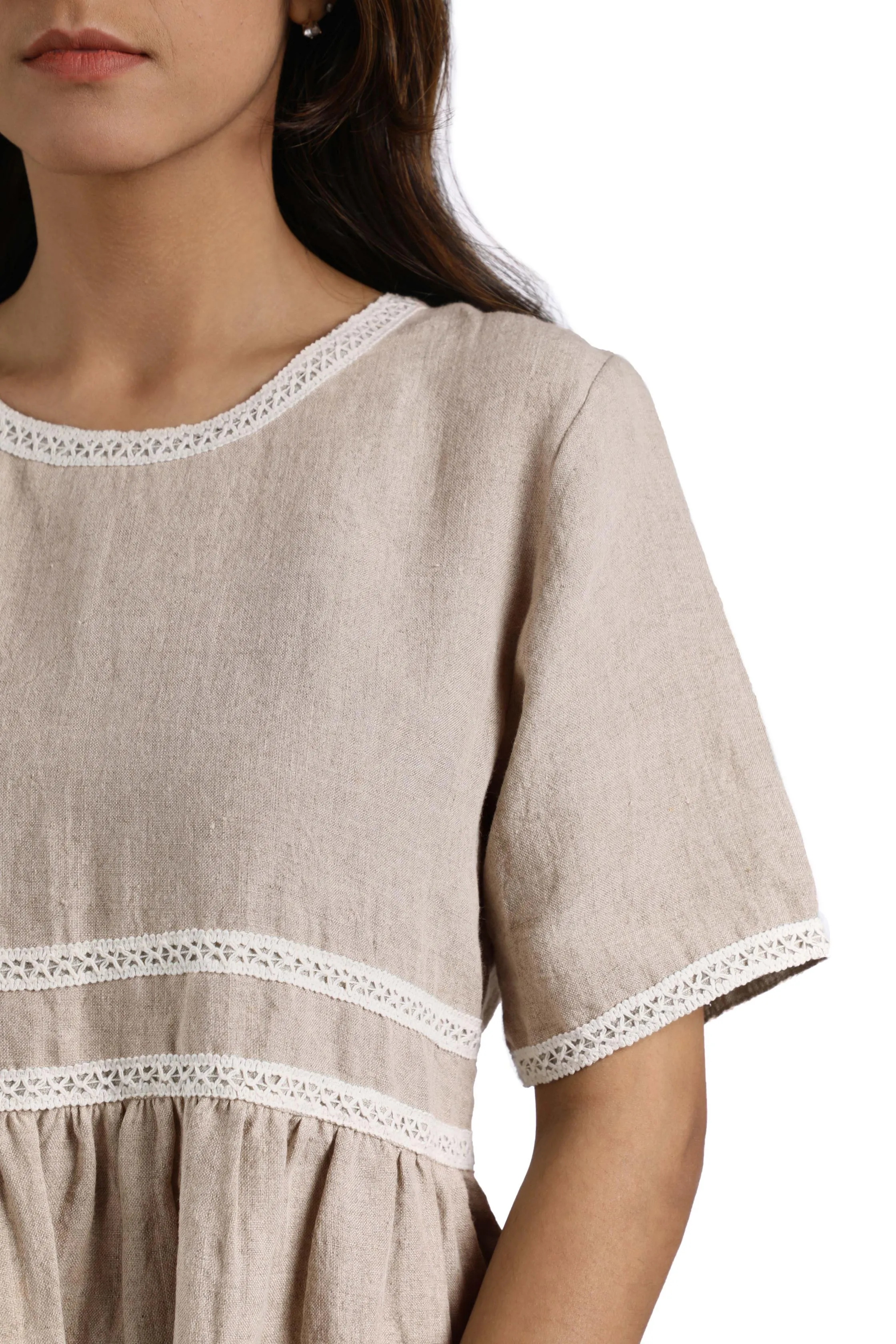 Linen Alchemy Midi Dress-Brown Bean