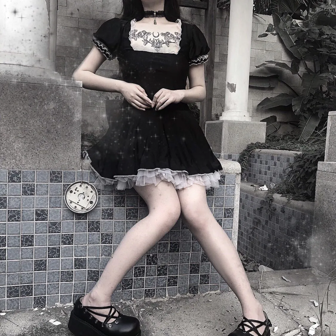 Lolita lace black dress  YC21718