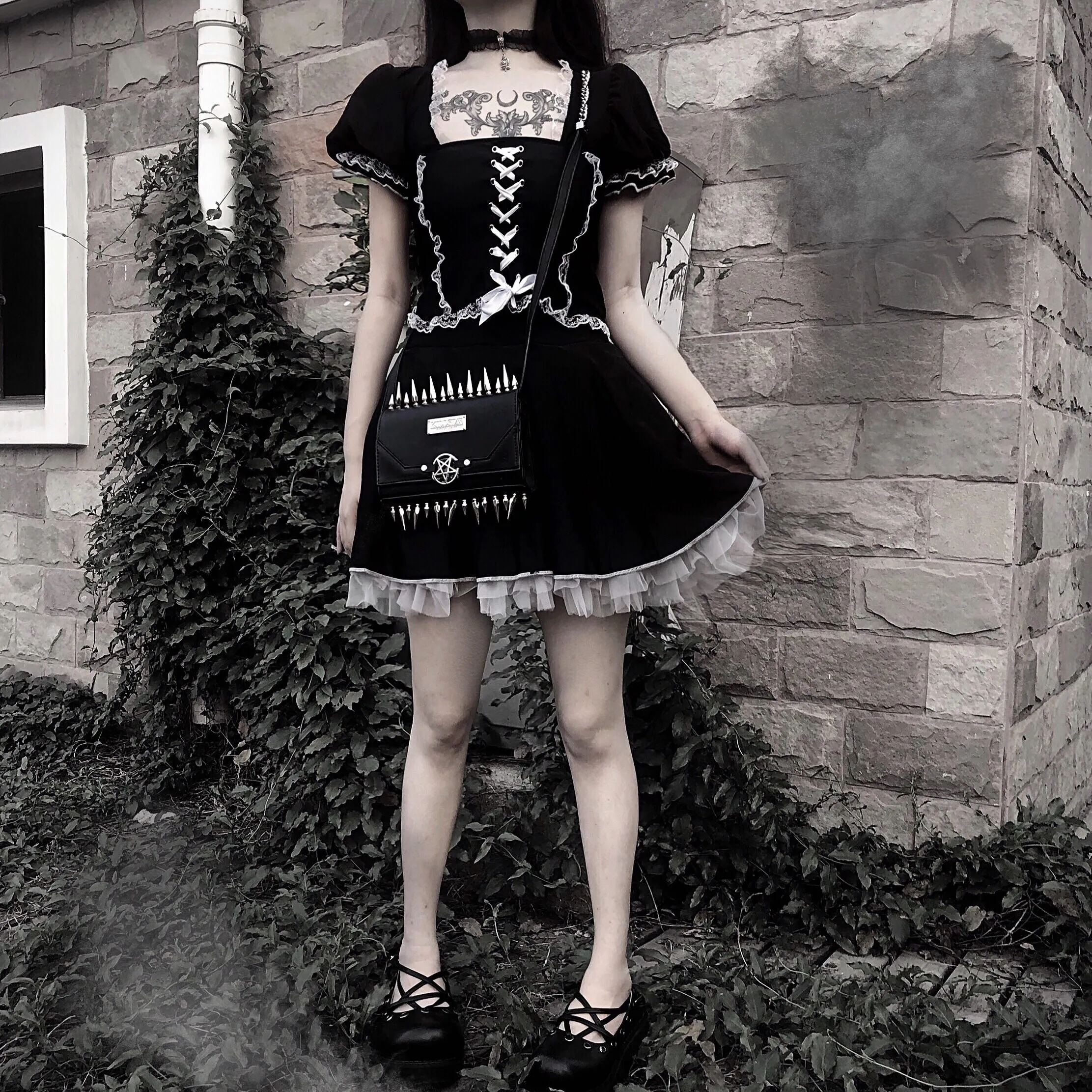 Lolita lace black dress  YC21718