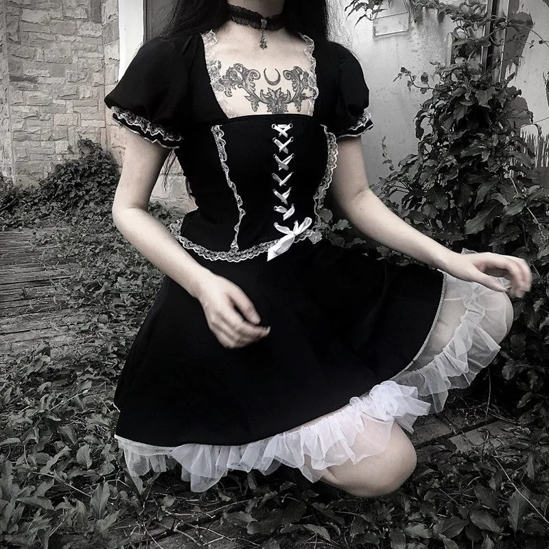 Lolita lace black dress  YC21718