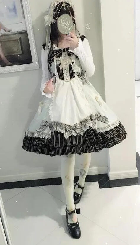 Lolita Lace Bow Strap Dress SD00824