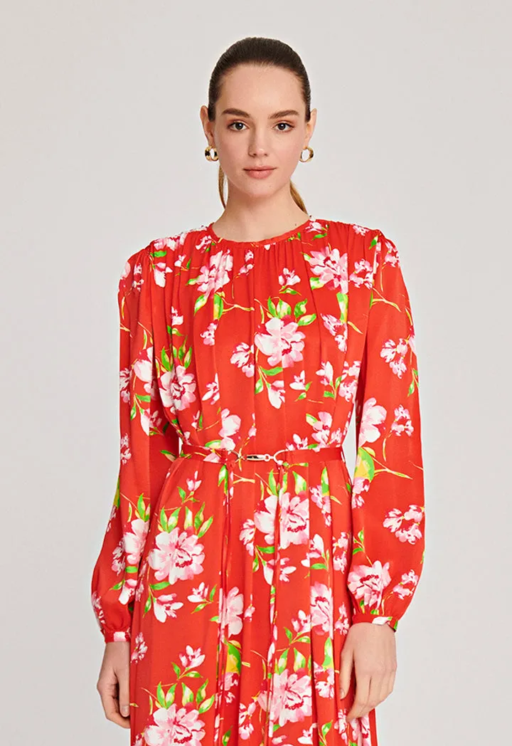 Long Flared Classic Maxi Dress