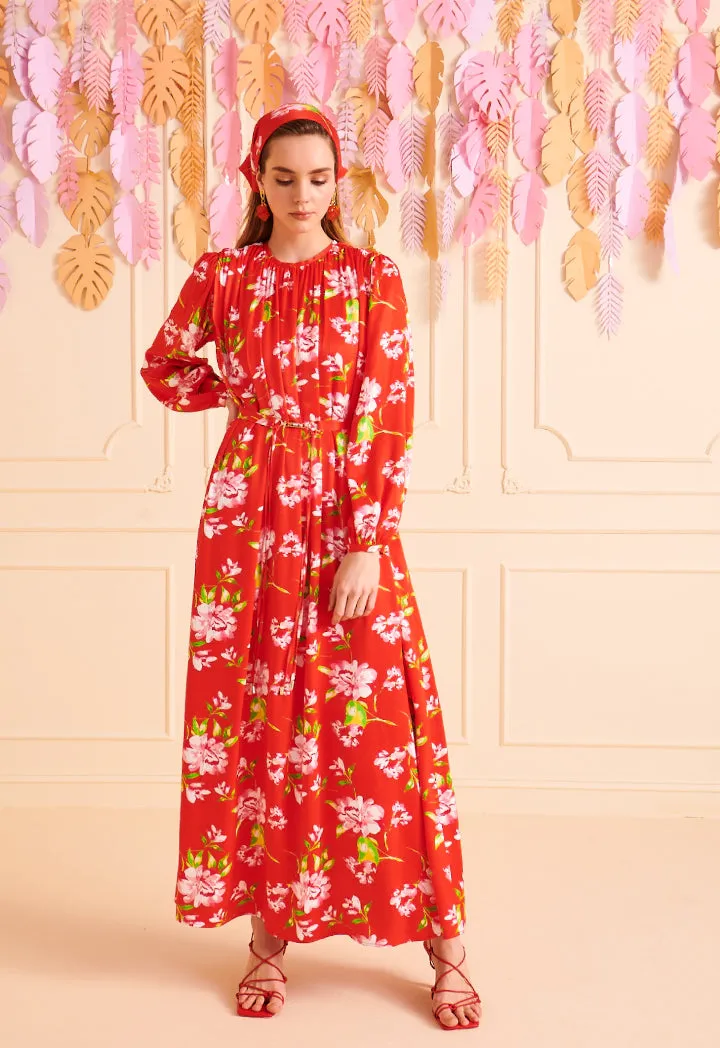 Long Flared Classic Maxi Dress