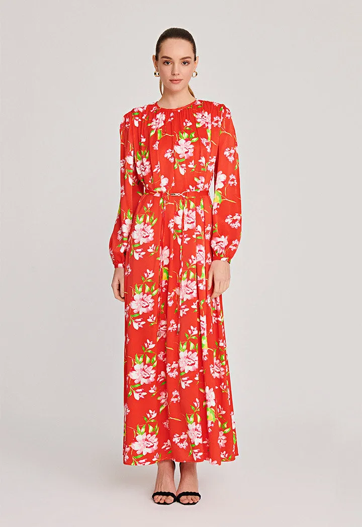 Long Flared Classic Maxi Dress