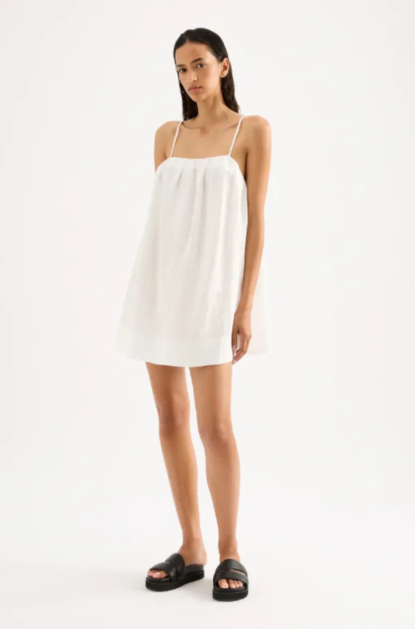 Lounge Linen Dress White